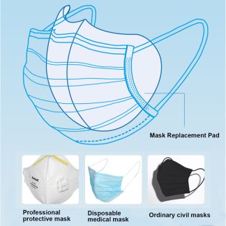 50pcs filtre jetable coussinets de masque de rechange en tissu souffle par fusion pour masque de protection