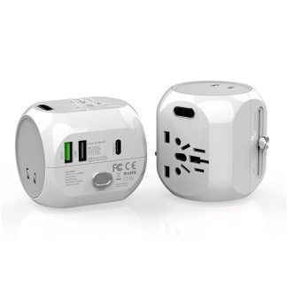 UPPEL M168-8 Universal Travel Conversion Plug Multifonction Norme Anglo-Australienne Standard Europeen Plug Adaptateur Convertisseur Adaptateur - Blanc