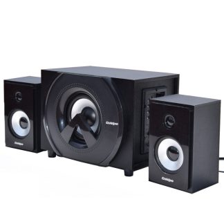 Goldpo A150 5.0 haut-parleur bluetooth Audio maison bureau subwoofer 2.1 haut-parleur en bois HiFi qualite sonore double haut-parleurs haute frequence 3 pouces - Noir Type A