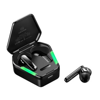 USAMS JY01 TWS Bluetooth 5.0 Casque etanche ecouteurs Sans Fil Gaming 3D Stereo Surround Sound ecouteurs avec Micro - Noir