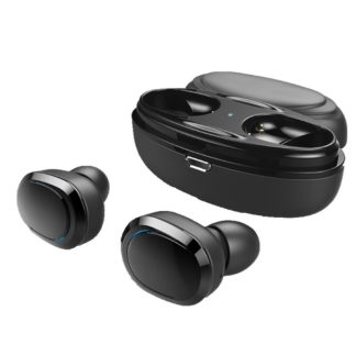 [True Wireless] Bakeey e T12 TWS Double ecouteurs bluetooth Casque stereo avec boetier de chargement - Noir
