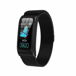 Bakeey AK12 1.14 `` pression arterielle O2 Fitness Tracker grand Batterie affichage des messages chronometre montre intelligente - 4