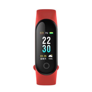 Bakeey M30N Reveil Moniteur De Frequence Cardiaque 0,96 pouces Montre Intelligente - Rouge