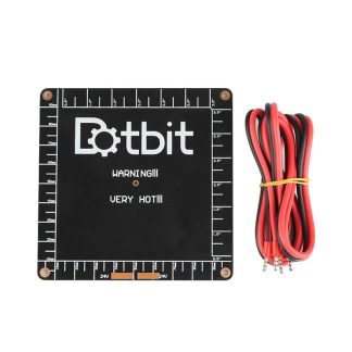 Mini plate-forme de plaque chauffante double face chauffante 12v 100 * 100 * 2mm pour OpenBuilds et imprimante 3D avec ceble d'alimentation 1M 15A