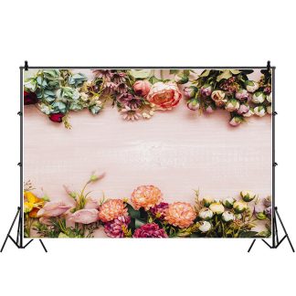 4.92ft x 6.56ft vinyle tissu fleurs photographie fond tissu Photo toile de fond pour mariage fete famille photographie