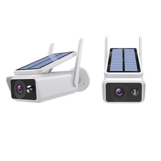 Camera de surveillance solaire sans fil Batterie etanche exterieure PTZ telecommande vision nocturne infrarouge de faible puissance