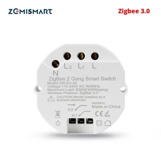 Zemismart Zigbee3.0 Module de bricolage interrupteur d'eclairage intelligent SmartThings Tuya contrele Alexa Google Home 1 voie 2 voies - 1CH