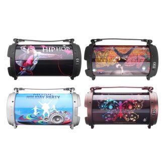 12W Bluetooth 4.0 radio FM stereo sans fil support de haut-parleur USB AUX carte TF - Rose