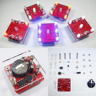 3Pcs Geekcreite DIY Shaking Red LED Kit de donnees avec petit moteur e vibrations