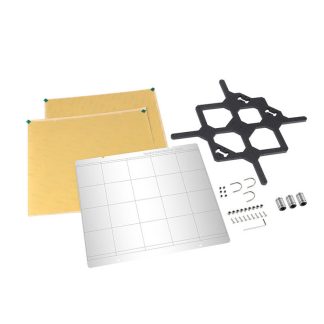 Plate-forme de plaque d'acier MK52 + 2 pieces 253.8*241 feuille PEI + Kit de plaque de Support de ligne Y pour imprimante 3D Prusa i3 MK3 Voron SW