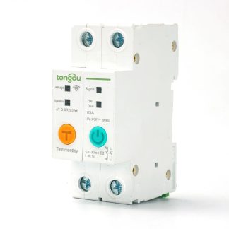 Tongou 2P 63A DIN Rail WIFI Disjoncteur Commutateur Intelligent Telecommande par Ewelink APP pour Smart Home 63A avec Protection contre les Fuites