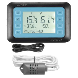 Contreleur d'incubateur automatique multifonctionnel de temperature et d'humidite ZL-7903A XM-18 100-240V AC avec capteur ZL-SHr05J