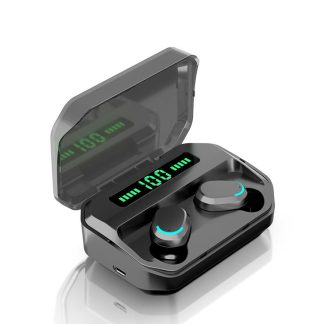 Bakeey TWS ecouteurs bluetooth 5.0 Casque stereo sans fil CVC8.0 Reduction du bruit 9D HiFi LED Casque d'affichage - Noir