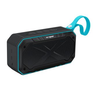W-King S18 Portable etanche bluetooth haut-parleur sans fil NFC Super basse haut-parleur soutien TF carte Radio haut-parleur - Bleu