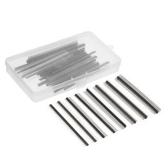 40 pieces 8 sortes 2.54mm carte de circuit imprime de rupture 40 broches mele et femelle broches en-tete Kit de connecteurs pour Prototype Shield