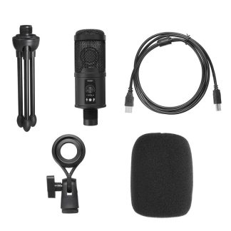 Bakeey USB condensateur enregistrement Microphone jeu pour ordinateur portable Windows cardioede Studio enregistrement voix voix Skype conversation Podcast - Sans support