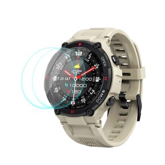 ENKAY 0.2mm 9H 2.15D Film protecteur en verre trempe e bord incurve adapte e la montre de sport intelligente BW-AT2 - 2 unites