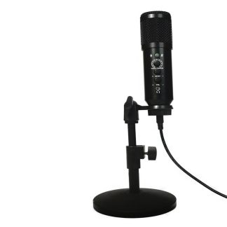 LEORY MK-F700TL Microphone capacitif Microphone antibruit haute fidelite en forme de ceur avec support stable