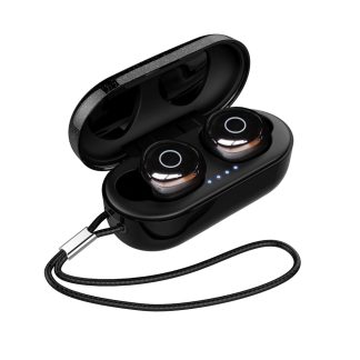 Ovevo Q65 Pro TWS bluetooth 5.0 ecouteurs Smart Touch IPX7 Casque stereo avec appel bilateral etanche avec boete de chargement - Noir