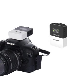 MAMEN KT-W1 systeme de microphone sans fil UHF micro-cravate avec emetteur pour appareil photo reflex Smartphone enregistrement d'interview video Microphone - Noir