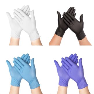 100 pieces gants jetables Nitrile nettoyage alimentaire gants universel menage jardin cuisine nettoyage main gants de protection - Bleu m