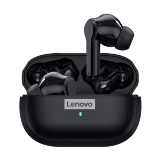 Lenovo LP1S Upgrade TWS Bluetooth 5.0 ecouteurs ecouteurs sans fil HIFI Stereo Basse ANC Reduction du bruit IPX4 Casque etanche Casques de jeu de sport avec micro - Noir