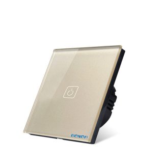 BONDA Smart Wall Touch Switch Type 86 1/2/3 Way RF433 Wireless Remote Switch Switch Touch Screen - Noir 2 voies