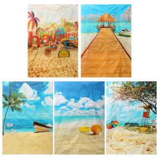 5x7ft Summer Sunshine Beach Vocation mer photographie toile de fond Studio Prop fond - 2