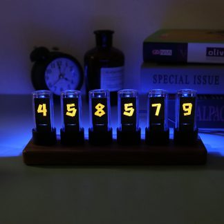 Bricolage 6 bits IPS Retro Glows Analogique Nixie Tube Clock Kit Affichage programmable IPS ecran RGB Pseudo-glow Clock Desktop Horloge creative Colorful LED Affichage de l'image