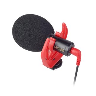 Microphone directionnel cardioede universel LENSGO DMM1 3.5mm avec pare-brise en eponge