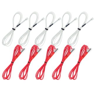 SIMAX3D 10Pcs 24V 40W Rechauffeur d'extrudeuse e cartouche rouge + Thermistance 100K NTC 3950K avec ceble 1M/1.5M pour pieces d'imprimante 3D Ender 3 Pro - 1,5 m