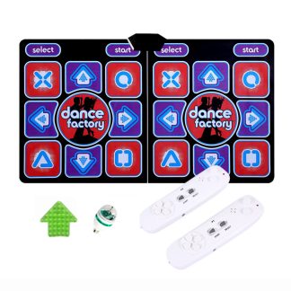 Tapis de danse filaire Pad TV d'ordinateur Couverture amincissante avec manette de jeu somatosensorielle Version de massage e lumieres colorees - une