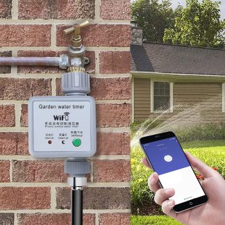 Minuterie d'arrosage de jardin intelligent WiFi Contreleur automatique d'irrigation goutte e goutte de jardin Contreleur de minuterie d'eau de plante