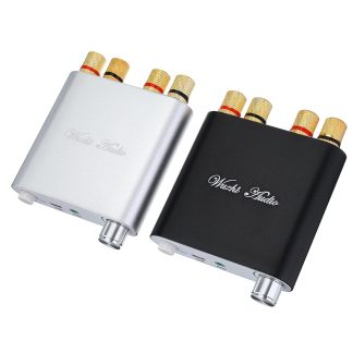 100W * 2 TPA116D2 Deux canaux stereo Bluetooth 5.0 Carte d'amplificateur de puissance audio Reduction intelligente du bruit Shell en alliage d'aluminium USB AUX - Argente