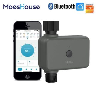 MoesHouse Tuya minuterie d'eau bluetooth intelligente retard de pluie minuterie d'irrigation Programmable pour l'agriculture et la foresterie de jardin - Prise americaine