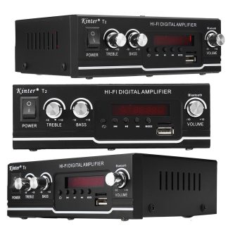 800W bluetooth HiFi Digital Power Amplifier Support MP3 TF USB DVD pour la maison - nous brancher