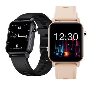 [bluetooth 5.0] Kospet M2 1,4 pouces 320 * 320px ecran tactile complet Moniteur d'oxygene sanguin Frequence cardiaque Breathe Training Visage de montre personnalise IP68 Montre intelligente etanche - Rose