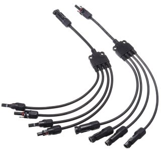 Y Branch MC4 Connecteur de ceble deadaptateur de panneau solaire (1, M / FFFF et F / MMMM)