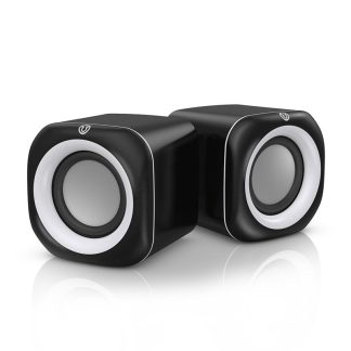 Ordinateur portable e la maison Mini haut-parleur stereo USB Jack audio 3,5 mm Portable Petit telephone Haut-parleur universel - Noir