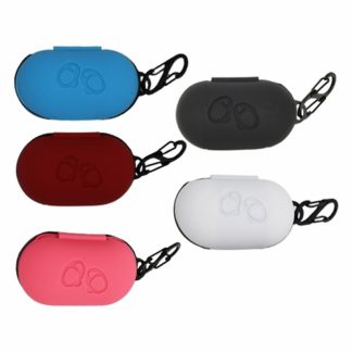 Bakeey Portable cas de stockage des ecouteurs en silicone antichoc avec porte-cles pour Samsung bourgeons Galaxy - Blanc