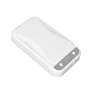 Multifonctionnel UV boete de sterilisation masque de bijoux Portable sterilisateur d'aromatherapie avec chargement sans fil des telephones mobiles - Blanc