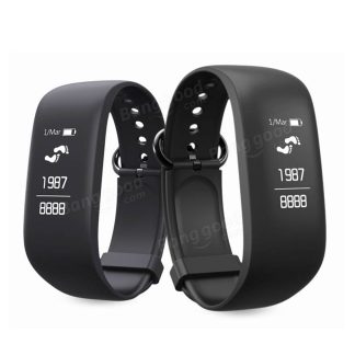 0,96 pouces OLED Tracker de frequence cardiaque podometre Sport Bracelet intelligent pour iphone X 8 Samsung S8 Xiaomi 6