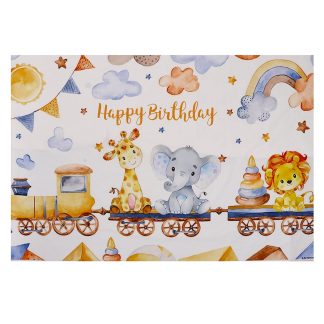 Animal enfants anniversaire Photo tenture murale tissu photographie fond tissu Photo Studio accessoires - une