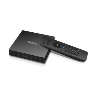 Mecool KT1 DVB-S2 TV Box Amlogic S905X4 2GB RAM 16GB ROM 5G Wifi bluetooth 4.2 Android 10.0 4K HDR10+ OTT Box Dolby Audio Support AV1 H.265 VP9 Decodeur video Recepteur satellite TV numerique DVB-S - Prise UE