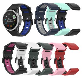 Bakeey 26MM Colorful Bracelet de montre pour montre intelligente Garmin Fenix 6X - Rouge