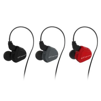 TRN V20 ecouteur intra-auriculaire DD + BA hybride HIFI 2 broches avec contrele de ligne de microphone - Rouge une