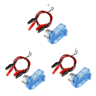 3Set Mini chargeur de dynamoteur e manivelle d'urgence Generateur portatif e manivelle 3V 5V pour la production electronique de bricolage avec des lignes de clips