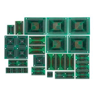 150 pieces Kit de carte PCB SMD tourner vers adaptateur DIP convertisseur plaque FQFP 32 44 64 80100 HTQFP QFN48 SOP SSOP TSSOP 8 16 24 28