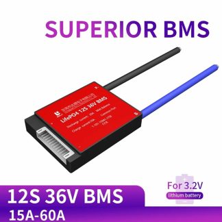 DALY 12S 36V 15A 20A 30A 40A 50A 60A etanche BMS pour Lifepo4 Batterie carte de Protection 3.2V avec meme port ou port separe - 15A port commun