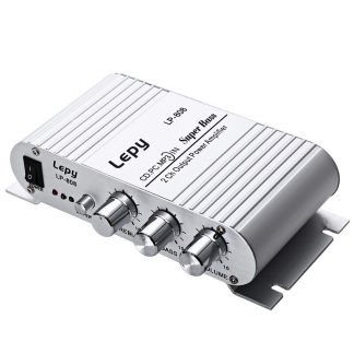 Lepy LP-808 Amplificateur pour telephone de voiture e la maison HiFi 12v mini portable filaire - white